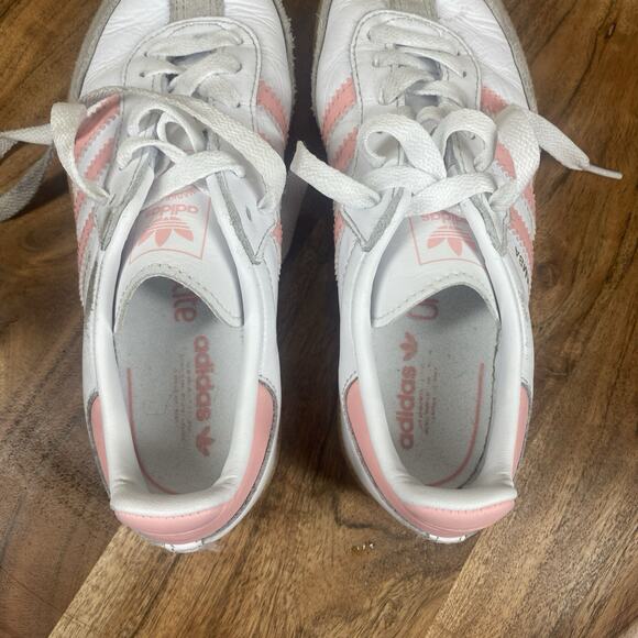 Adidas Samba Girls Kids Toddler White Pink Gum Size 1Y Shoes Sneakers - Picture 7 of 9